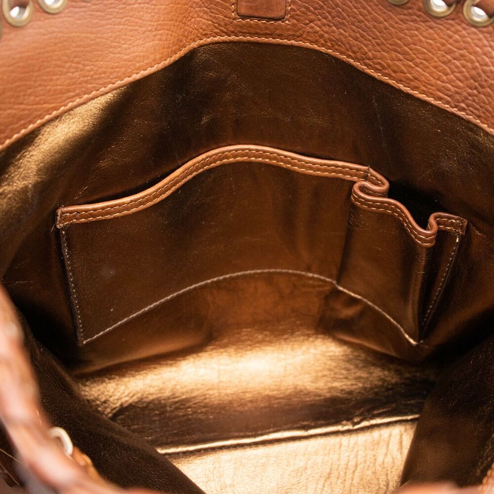 Michael Kors Collection Fringe Tassel Western Leather Hobo Bag MADE IN ITALY - Picture 9 of 10